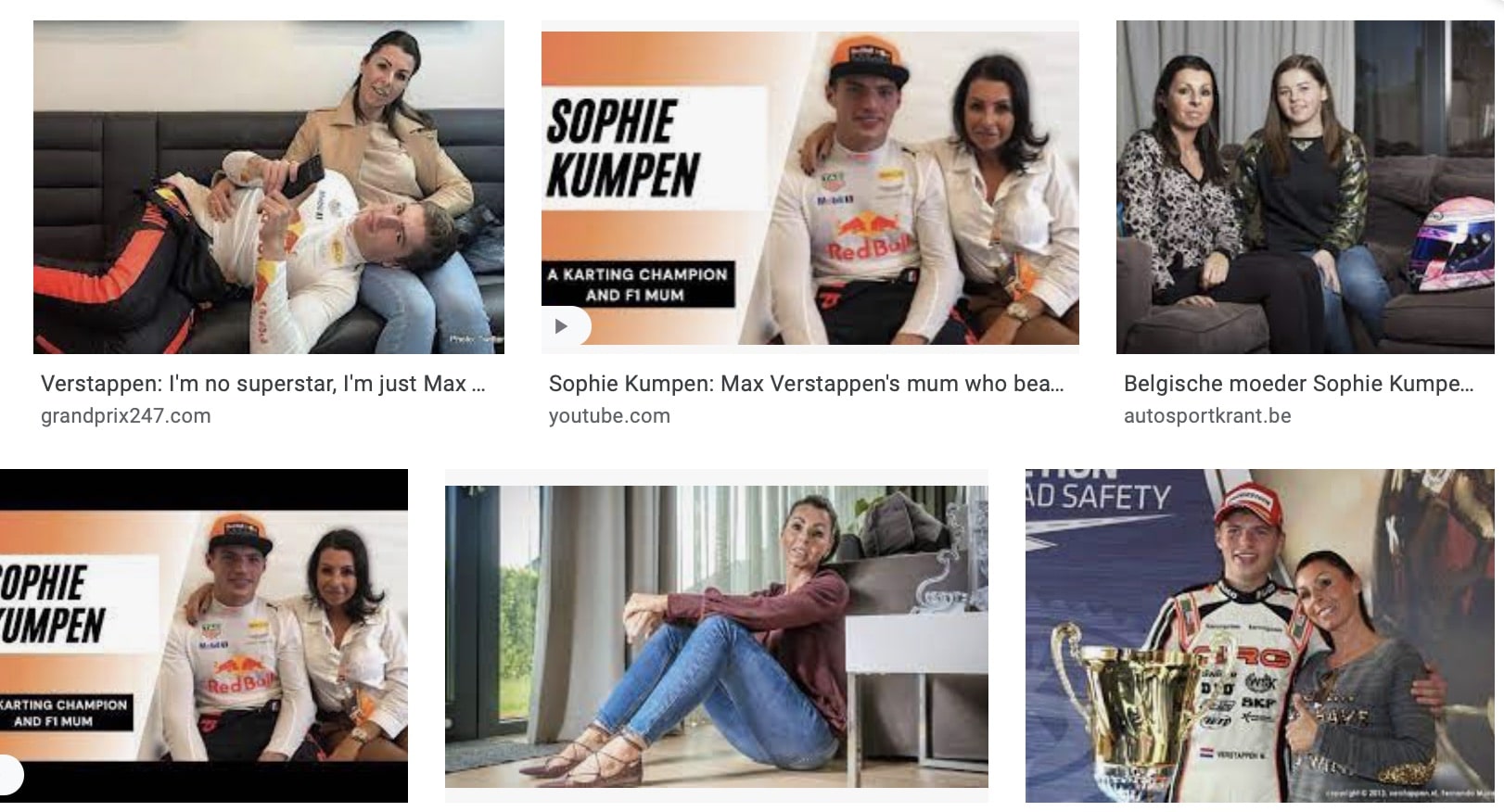 Je bekijkt nu Sophie Kumpen, de moeder van Max Verstappen is ze vaak in het nieuws